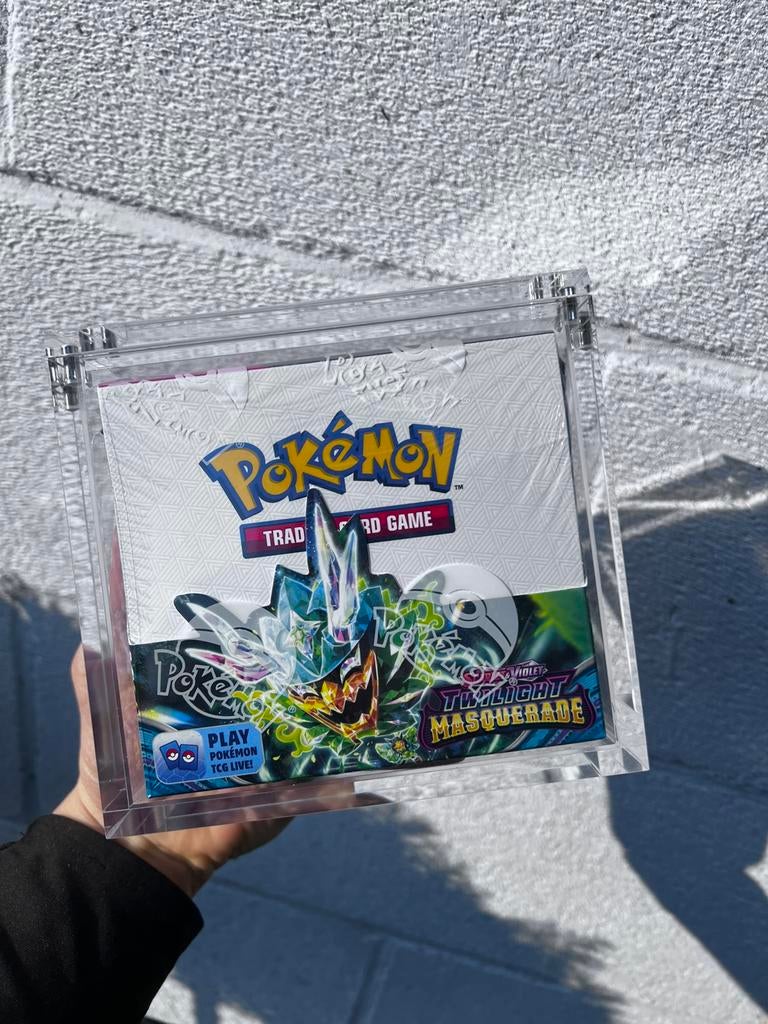 ACRYL DISPLAY BESCHERM CASES BB EN ETB POKÉMON, Ophalen of Verzenden, Nieuw, Boosterbox, Foil