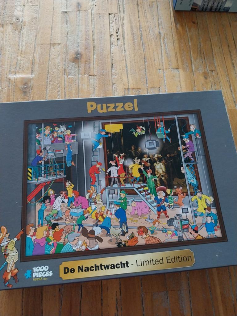 Goliath puzzel, de nachtwacht 1000 stukjes, Hobby en Vrije tijd, Ophalen, 500 t/m 1500 stukjes, Zo goed als nieuw, Legpuzzel