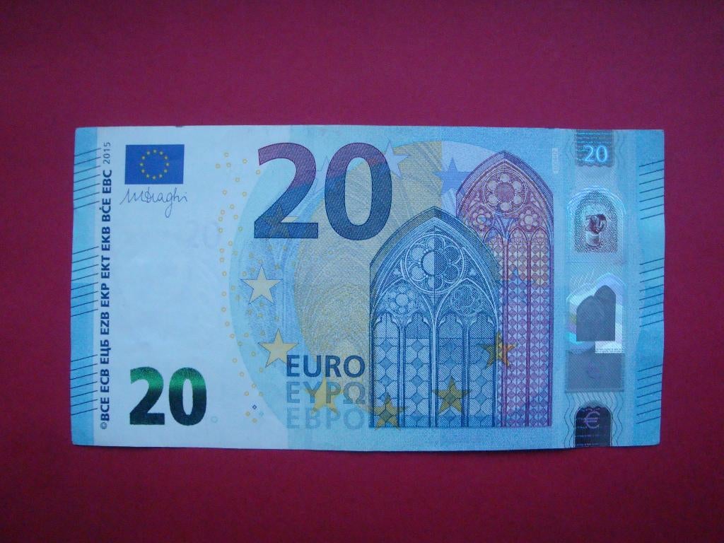 Kavel bankbiljet 20 Euro Draghi 2015., Postzegels en Munten, Bankbiljetten | Europa | Eurobiljetten, Verzenden, Overige landen