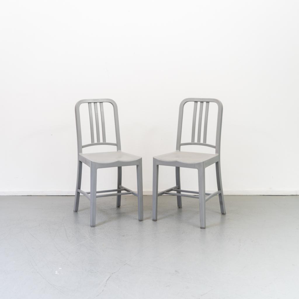 6 x Emeco 111 Navy Chair Grijs - Recycled Pet, Huis en Inrichting, Stoelen, Zo goed als nieuw, Kunststof, Grijs, Ophalen of Verzenden