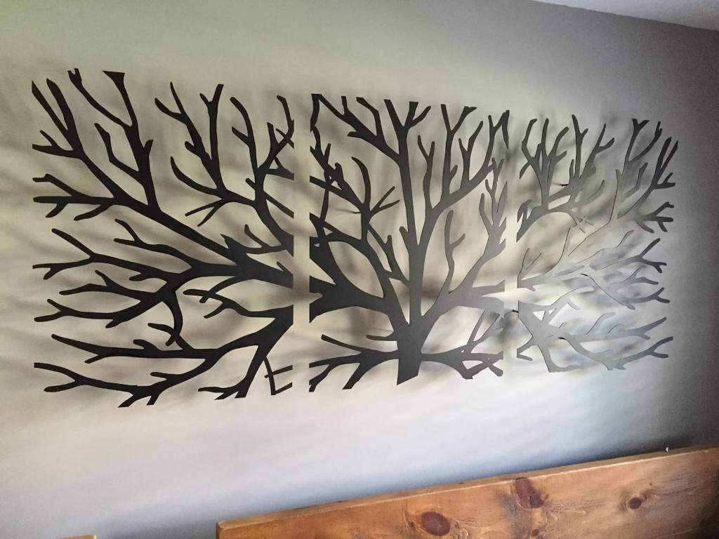 Metal tree wanddecoratie – metalen boom 3D mat zwart – Nieuw, Ophalen, Metaal, Industrieel, Zwart