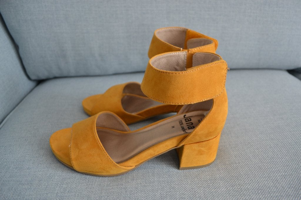 Sandalen van Jana maat 38 (5) H, Kleding | Dames, Jana, Geel, Zo goed als nieuw, Sandalen of Muiltjes