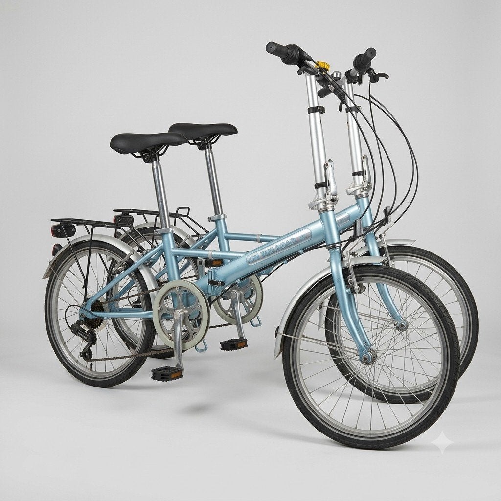 Lichtblauwe vouwfiets met 6 versnellingen - APS set, Ophalen, Gebruikt, Versnellingen