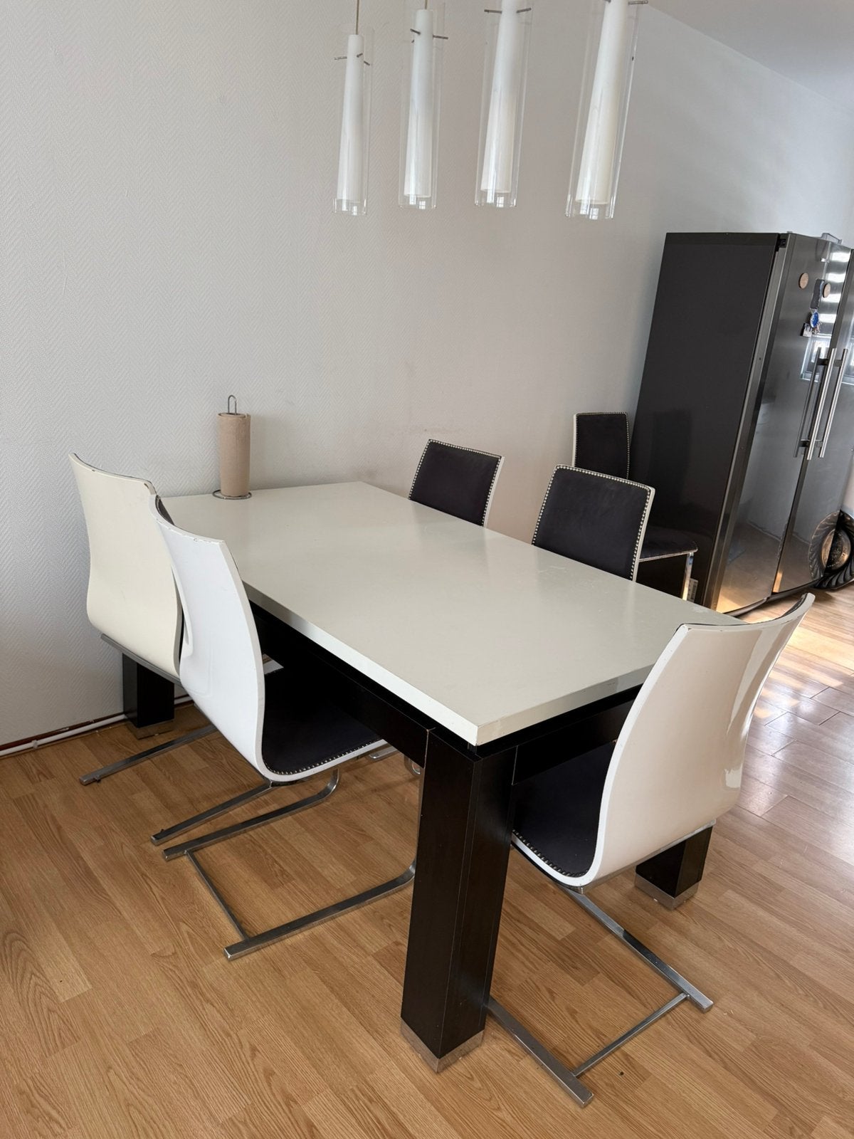 Eettafel  6 stoelen /salontafel, Ophalen, Rechthoekig, 100 tot 150 cm, 50 tot 100 cm