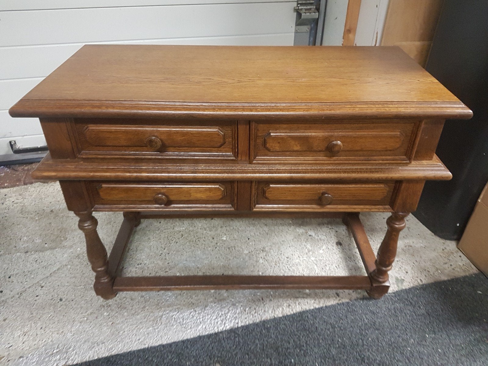 massief eiken ladekast sidetable, Huis en Inrichting, Ophalen, Eikenhout, 50 tot 100 cm, Zo goed als nieuw