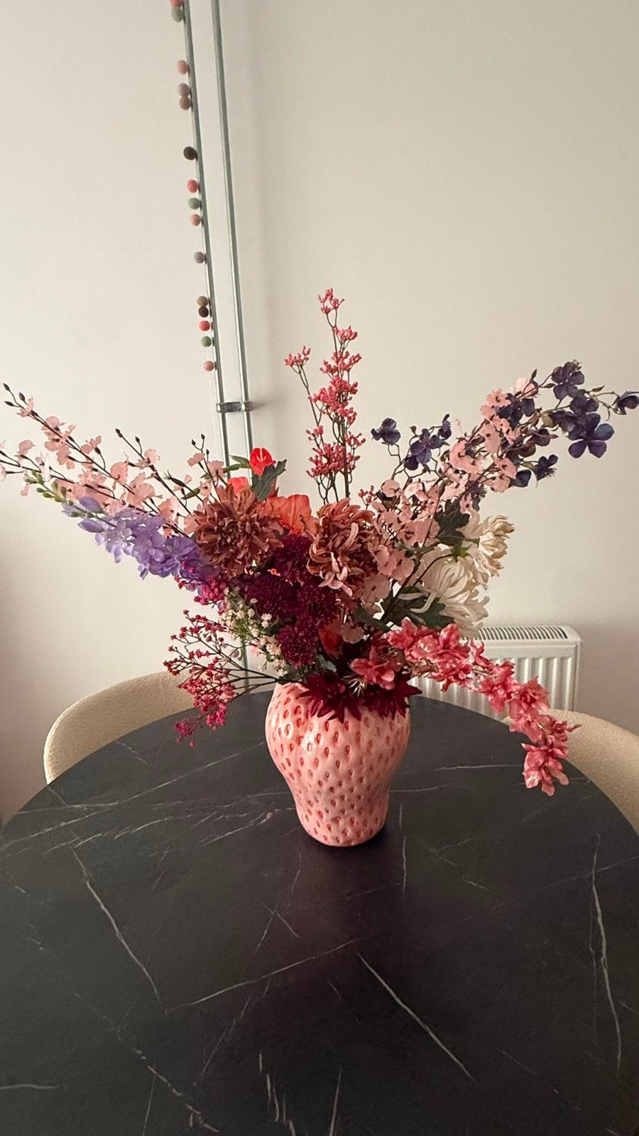 Kunstbloemen boeket, Ophalen, Binnen, Roze, Zo goed als nieuw