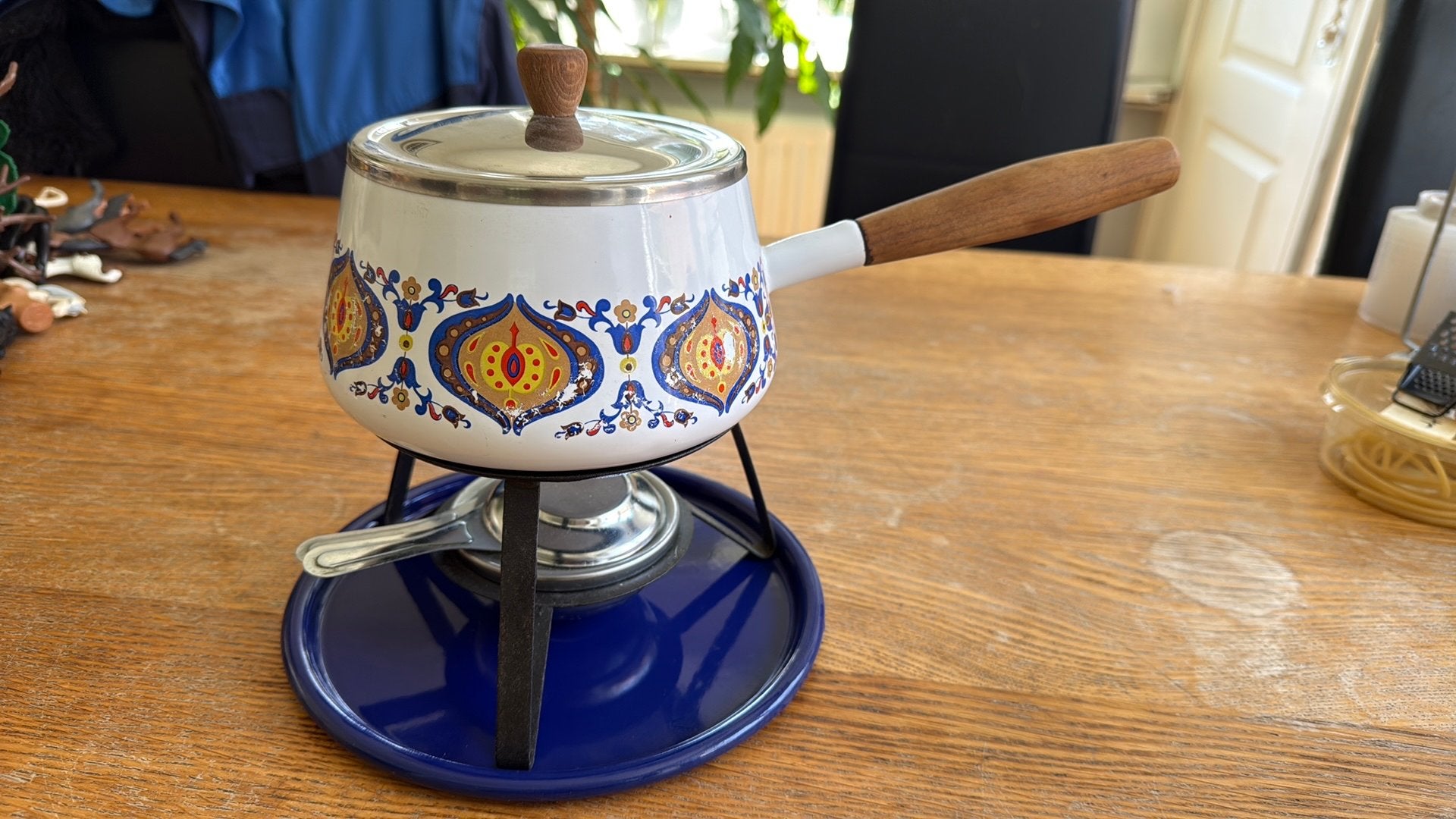 Vintage retro fondue stel jaren 70, Verzamelen, Ophalen of Verzenden, Huis en Inrichting