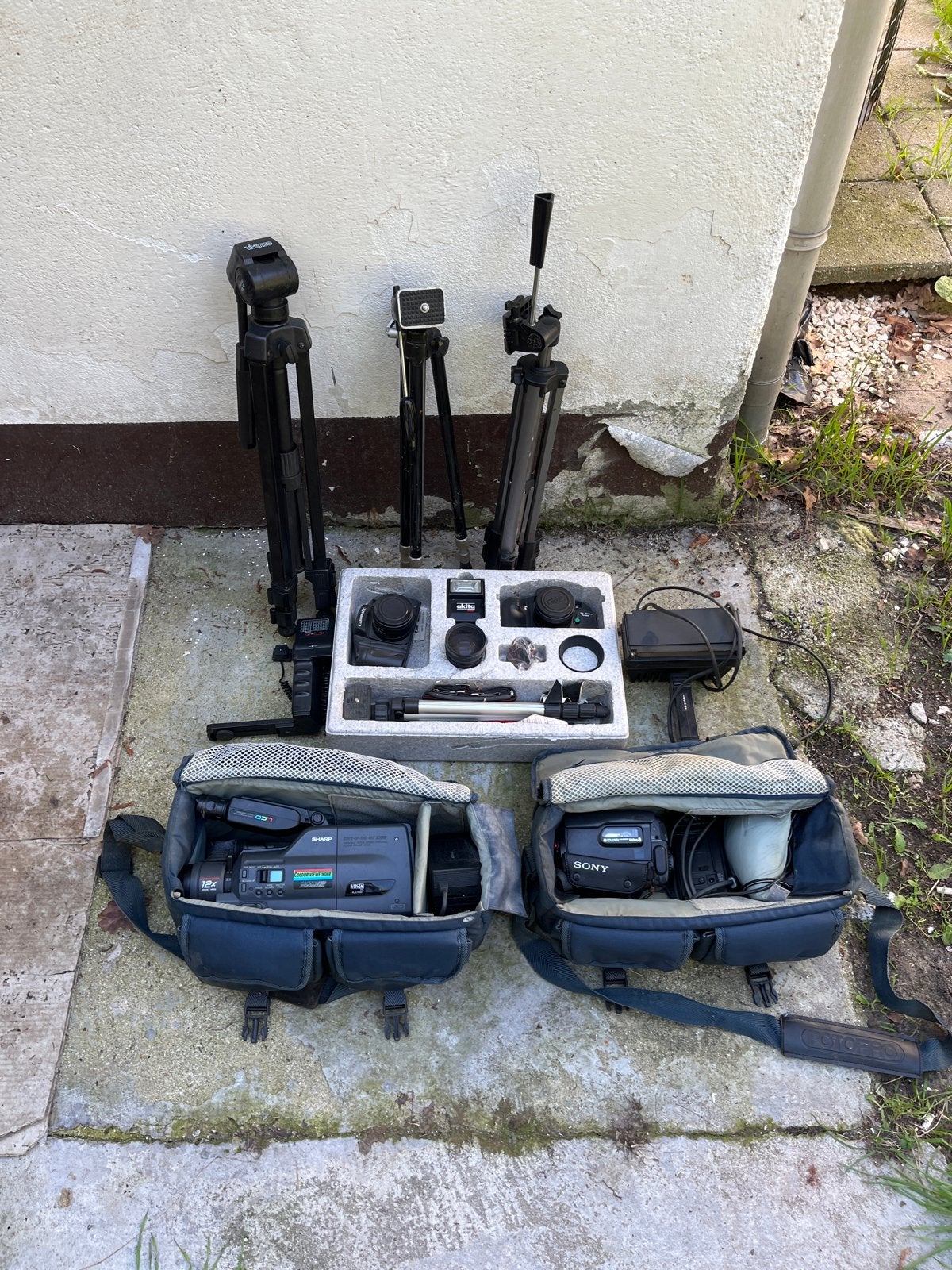Vintage Camera en Camcorder Set met Accessoires, Audio, Tv en Foto, Overige merken, Gebruikt, Overige soorten, Camera