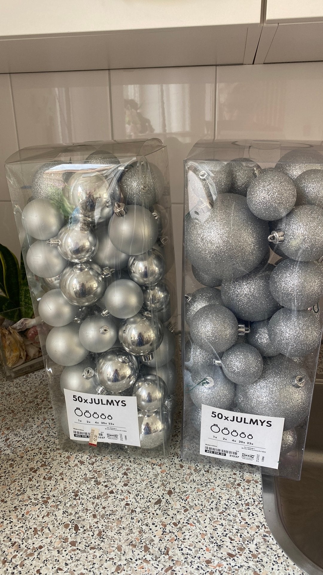 Zilveren kerstballen, Diversen, Kerst, Ophalen, Zo goed als nieuw