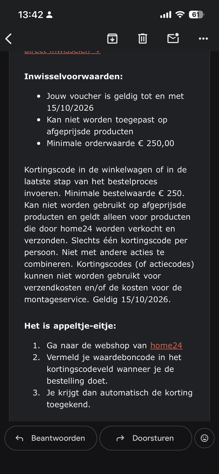 Home24 kortingsbon 30 euro voucher