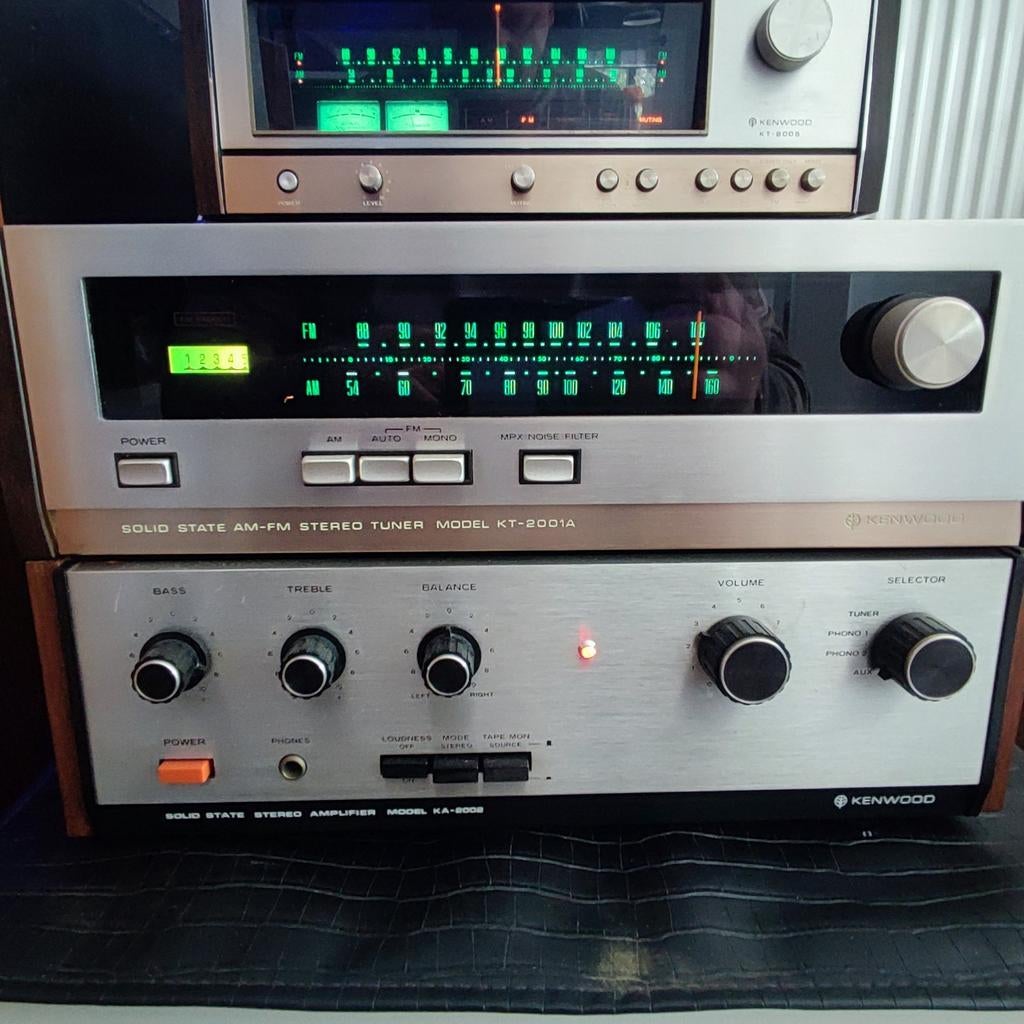 Kenwood KA-2002 Versterker & KT-2001L Tuner Set, Ophalen of Verzenden, Gebruikt, Tuner of Radio, Losse componenten