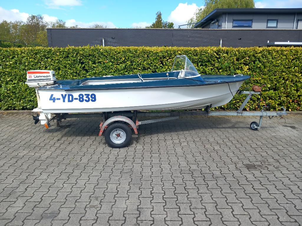 AQUA MARINA SPEEDBOOT 35 PK JOHNSON+TRAILER INRUIL MOGELIJK, Ophalen, Gebruikt, Met afstandsbediening, Buitenboordmotor