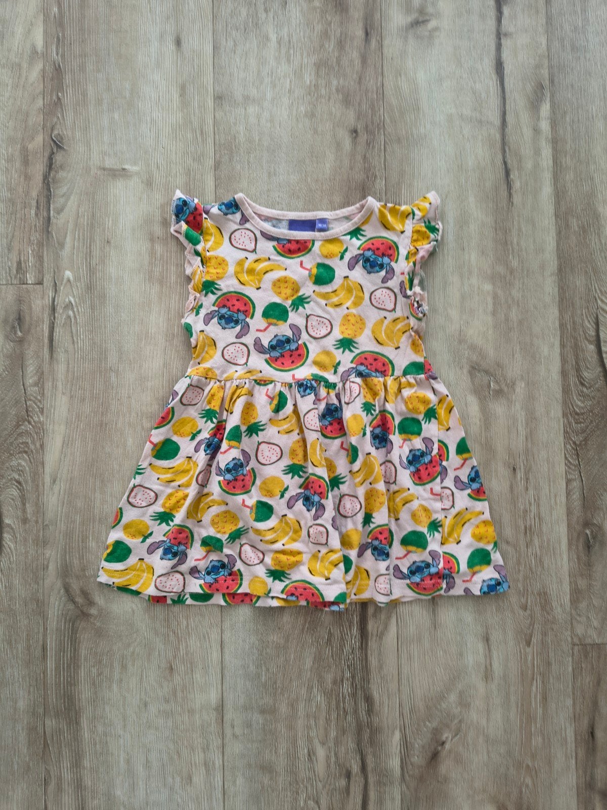 Prachtige lichtroze Lilo & Stitch jurk, maat 98/104. Fruit., Meisje, Onb, Ophalen of Verzenden, Jurk of Rok