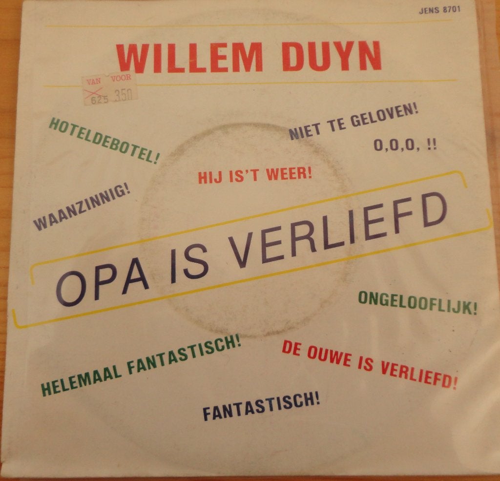 Willem Duyn > Opa is verliefd, Gebruikt, 7 inch, Single, Ophalen of Verzenden
