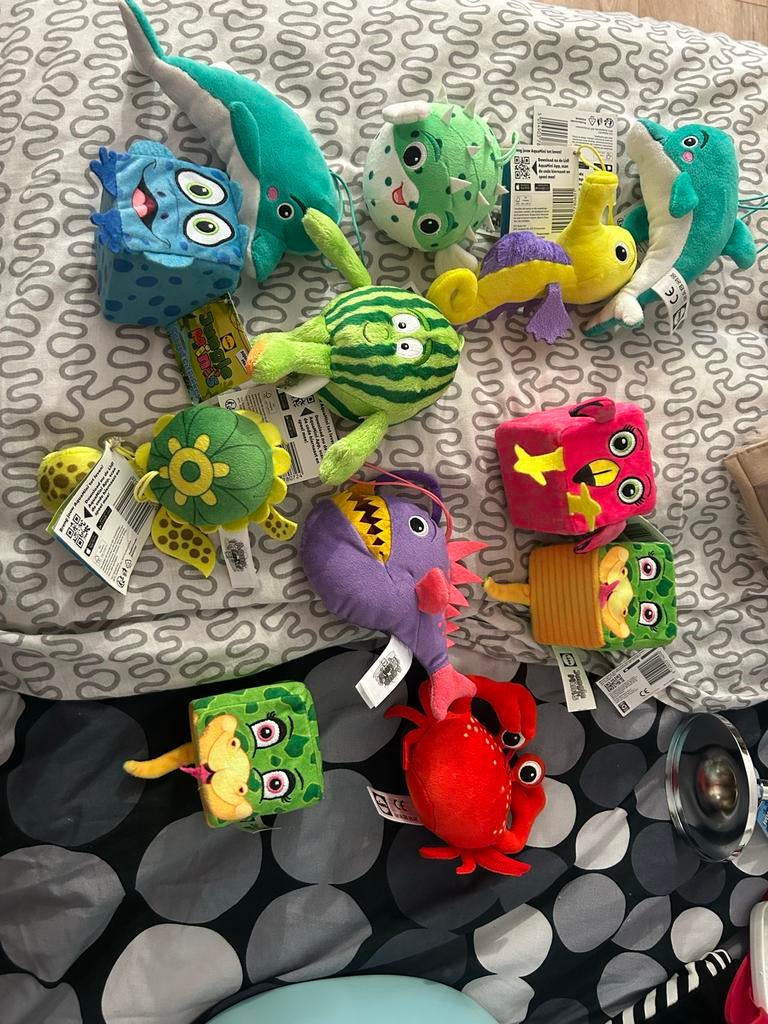 Lidl knuffels - Diverse zeedieren en fruit, Kinderen en Baby's, Speelgoed | Knuffels en Pluche, Zo goed als nieuw, Overige karakters
