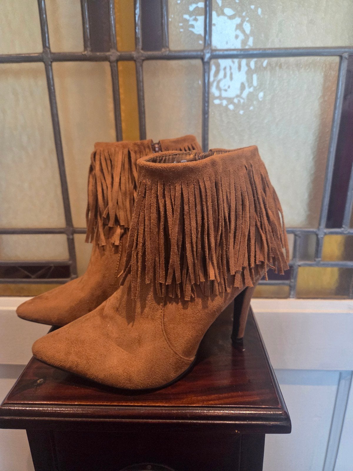 Top or. Enkellaarsjes met franjes - Maat 38, Bruin, Lage of Enkellaarzen, Ophalen of Verzenden, Top or.