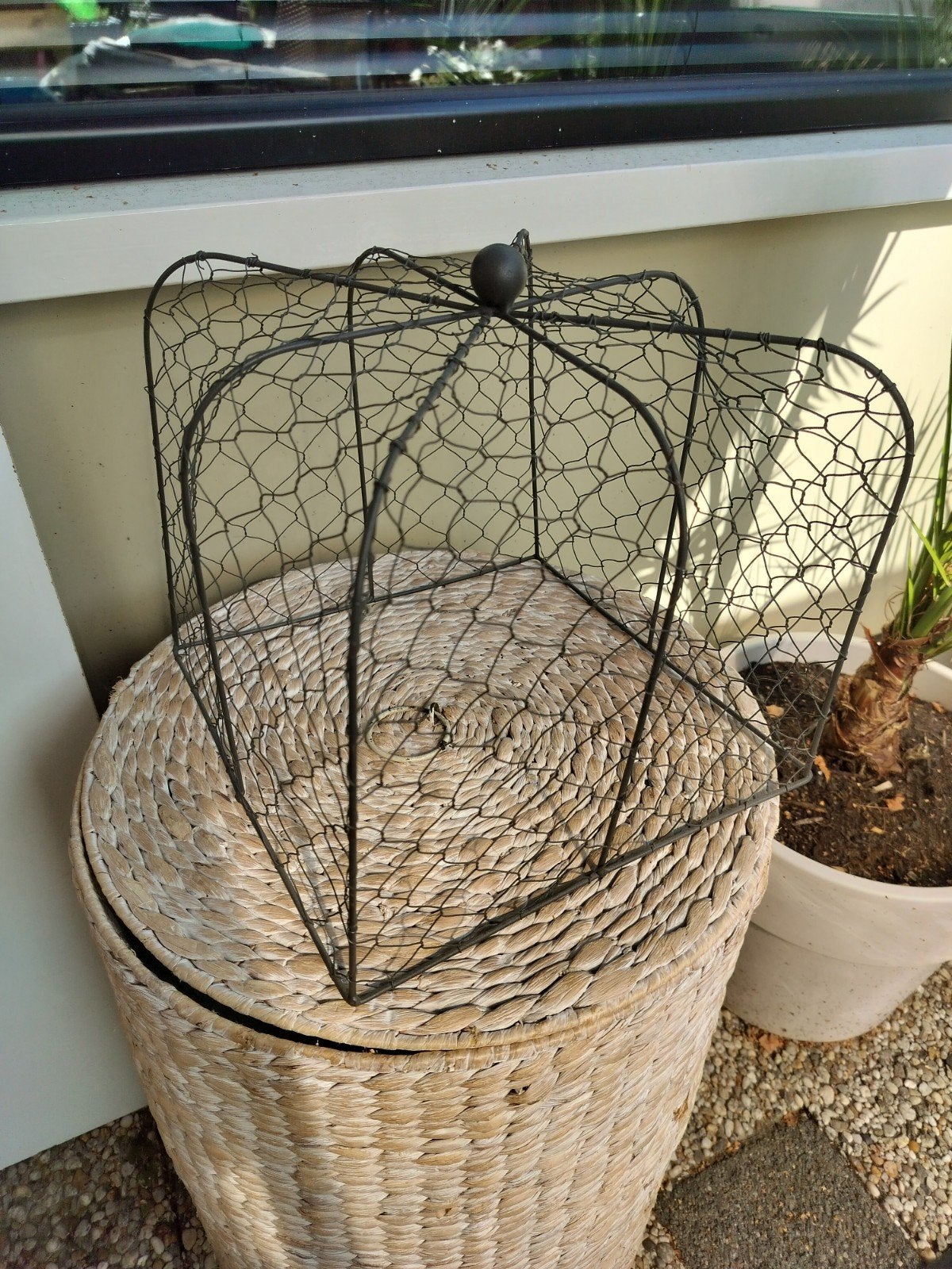 Vierkante metalen gaasstolp / decoratieve stolp 29 x 30 cm, Ophalen, Gebruikt, Metaal