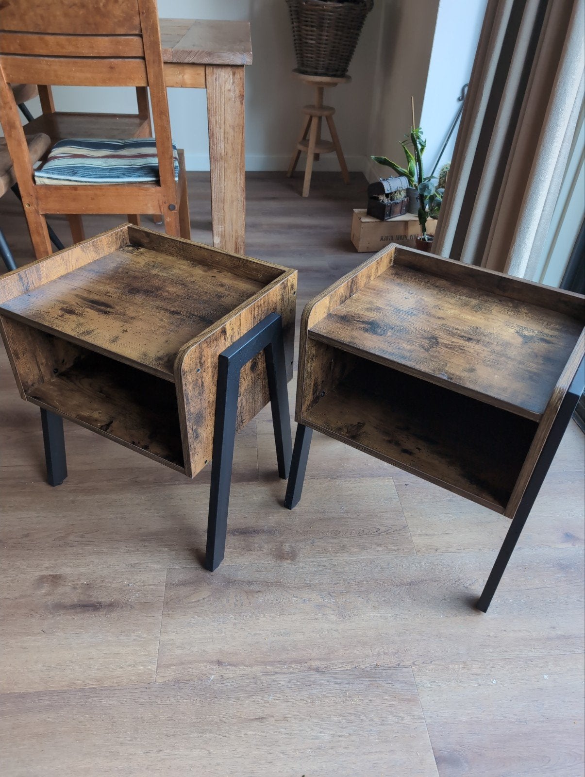 2 Loods5 Nachtkastjes - Industrieel Design, Ophalen, Gebruikt, Minder dan 45 cm, Minder dan 55 cm