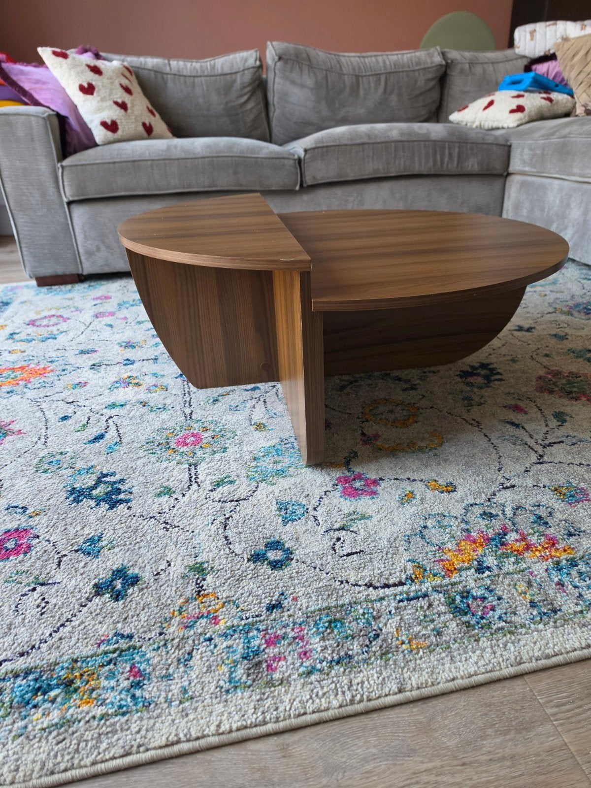 salontafel, Ophalen, Rond, 100 tot 150 cm, 50 tot 100 cm