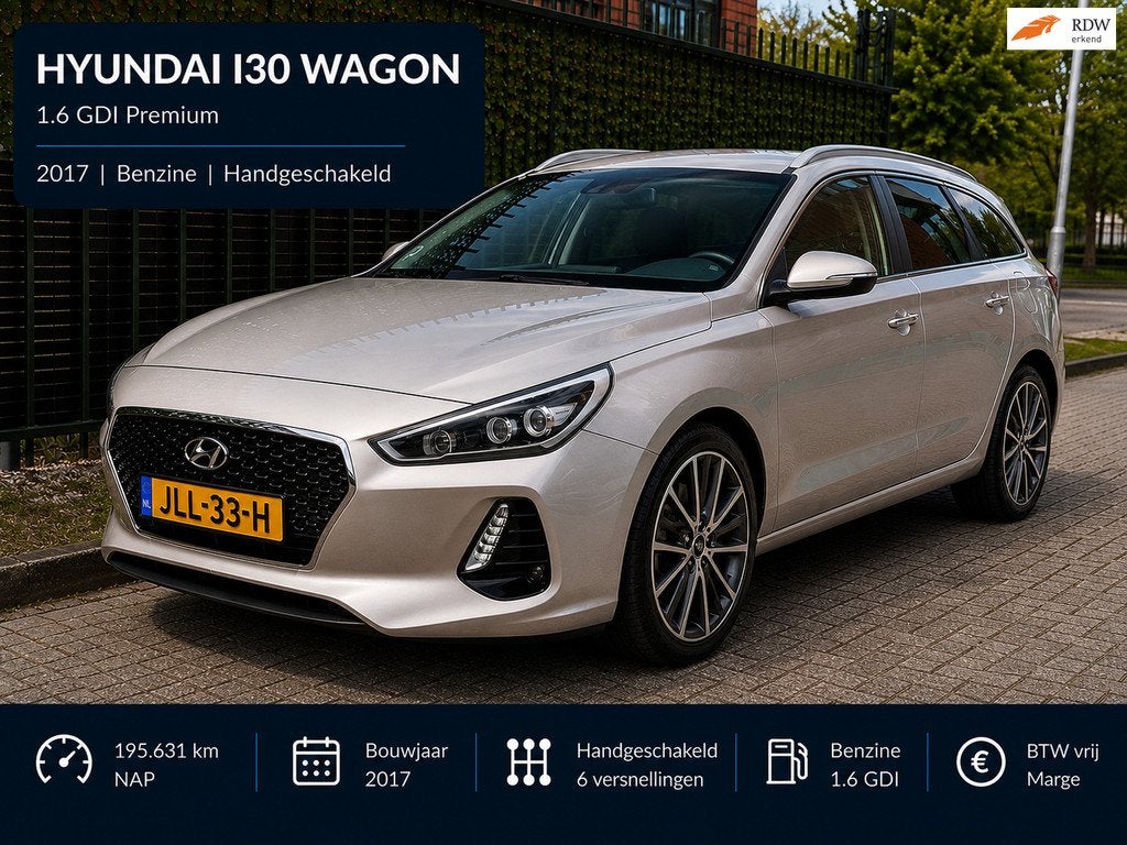 Hyundai I30 Wagon 1.0 T-GDI Premium AIRCO|CRUISE|CAMERA|LED, Auto's, Hyundai, Voorwielaandrijving, Stof, Gebruikt, Handgeschakeld