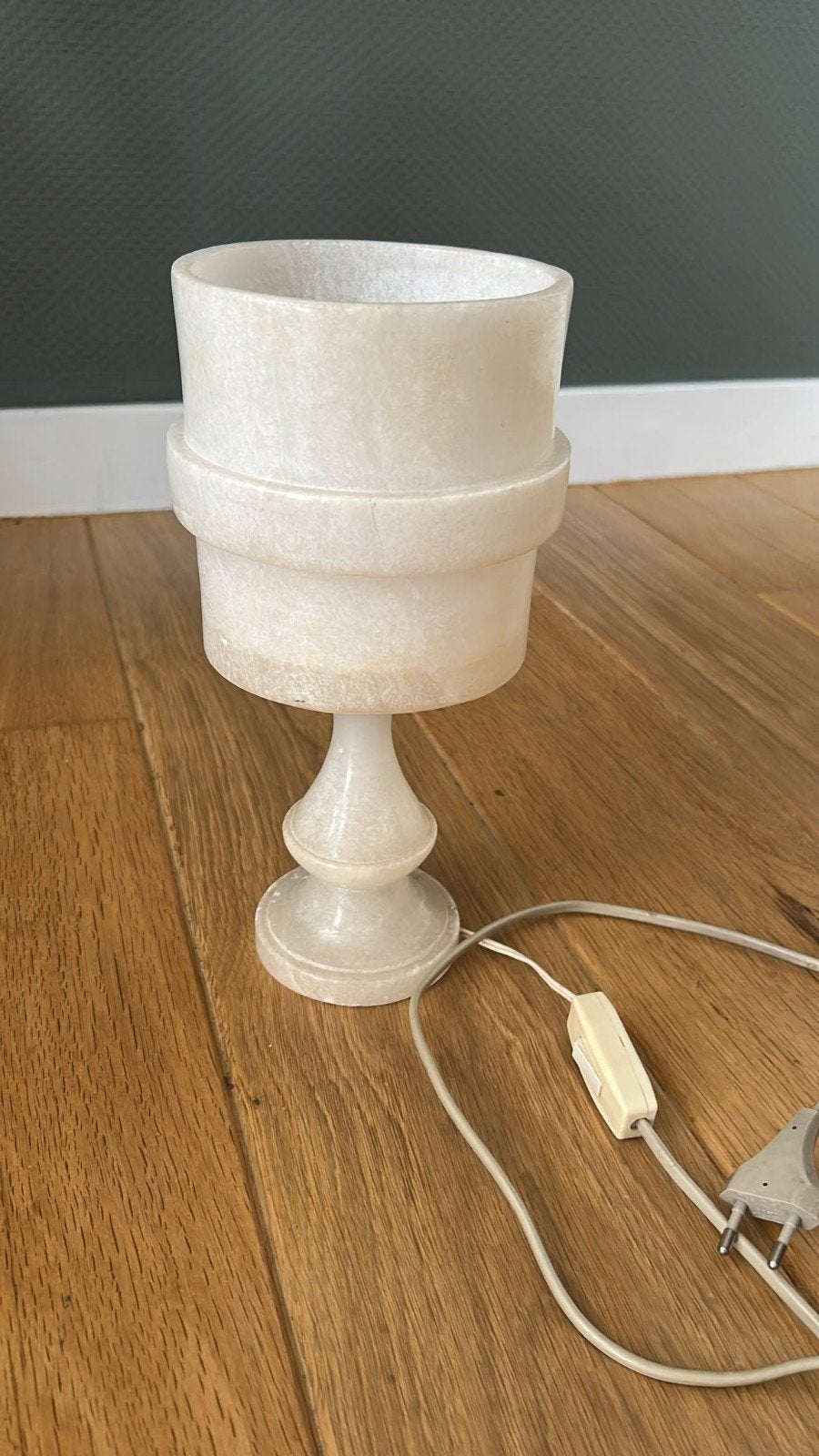 Marmeren tafellamp, Huis en Inrichting, Lampen | Tafellampen, Ophalen of Verzenden