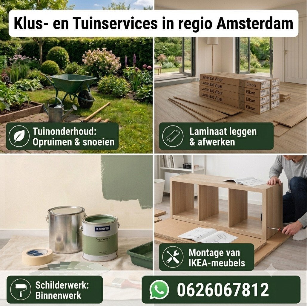 Klusjesman / Handyman, Ophalen of Verzenden, Nieuw, 20 m² of meer