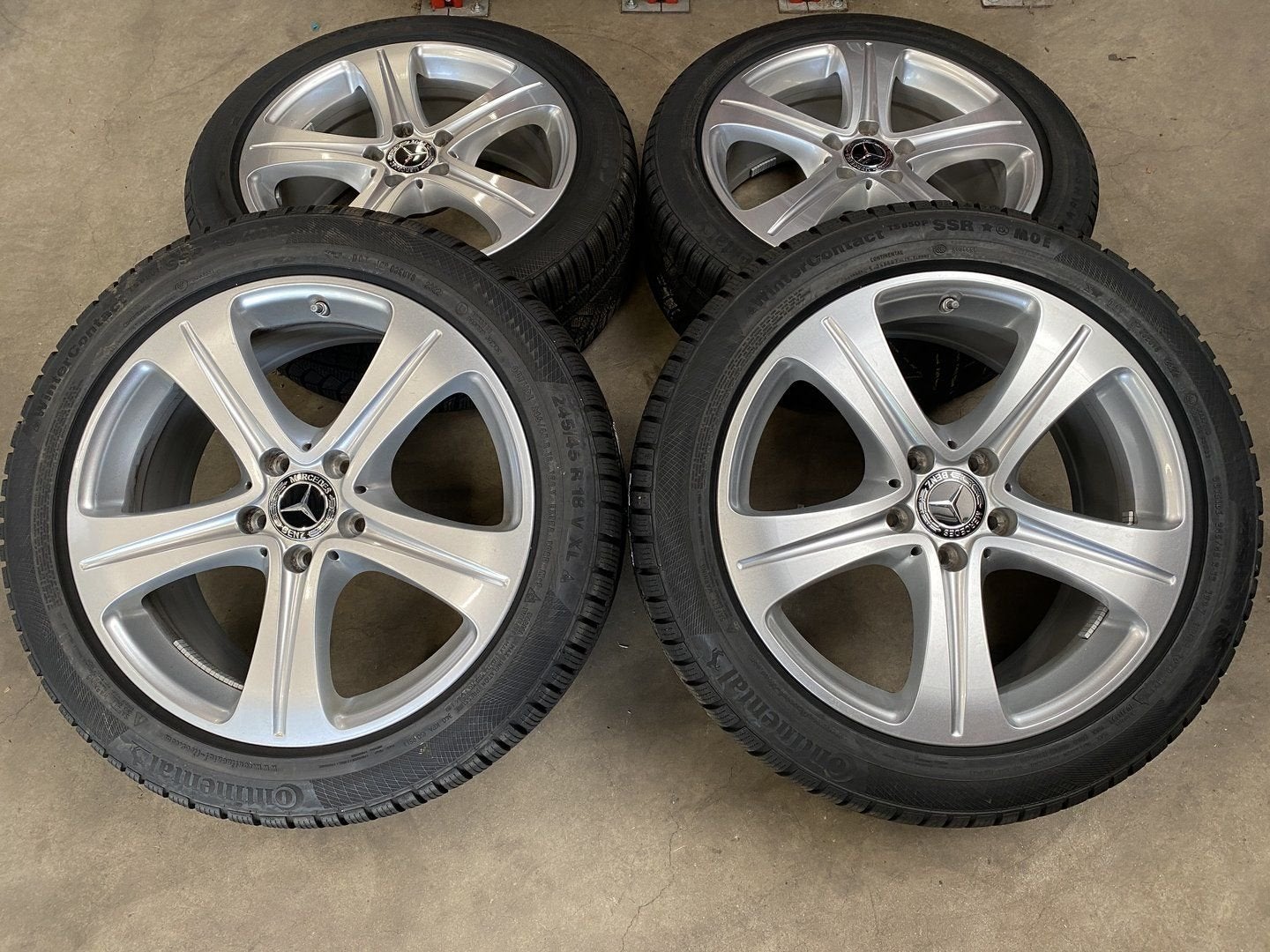 18 inch originele velgen + winterbanden MB E klasse W213