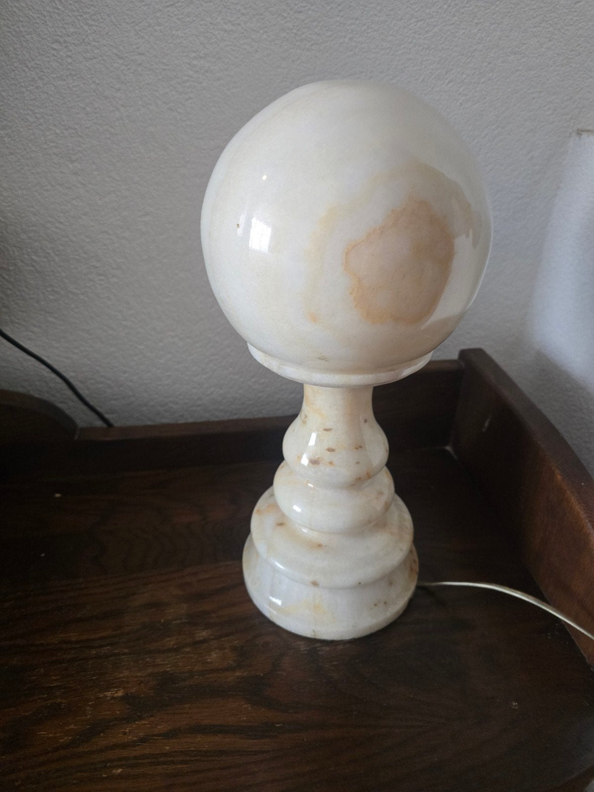 Zware onyx lamp - Gaaf design, Antiek en Kunst, Antiek | Lampen, Ophalen