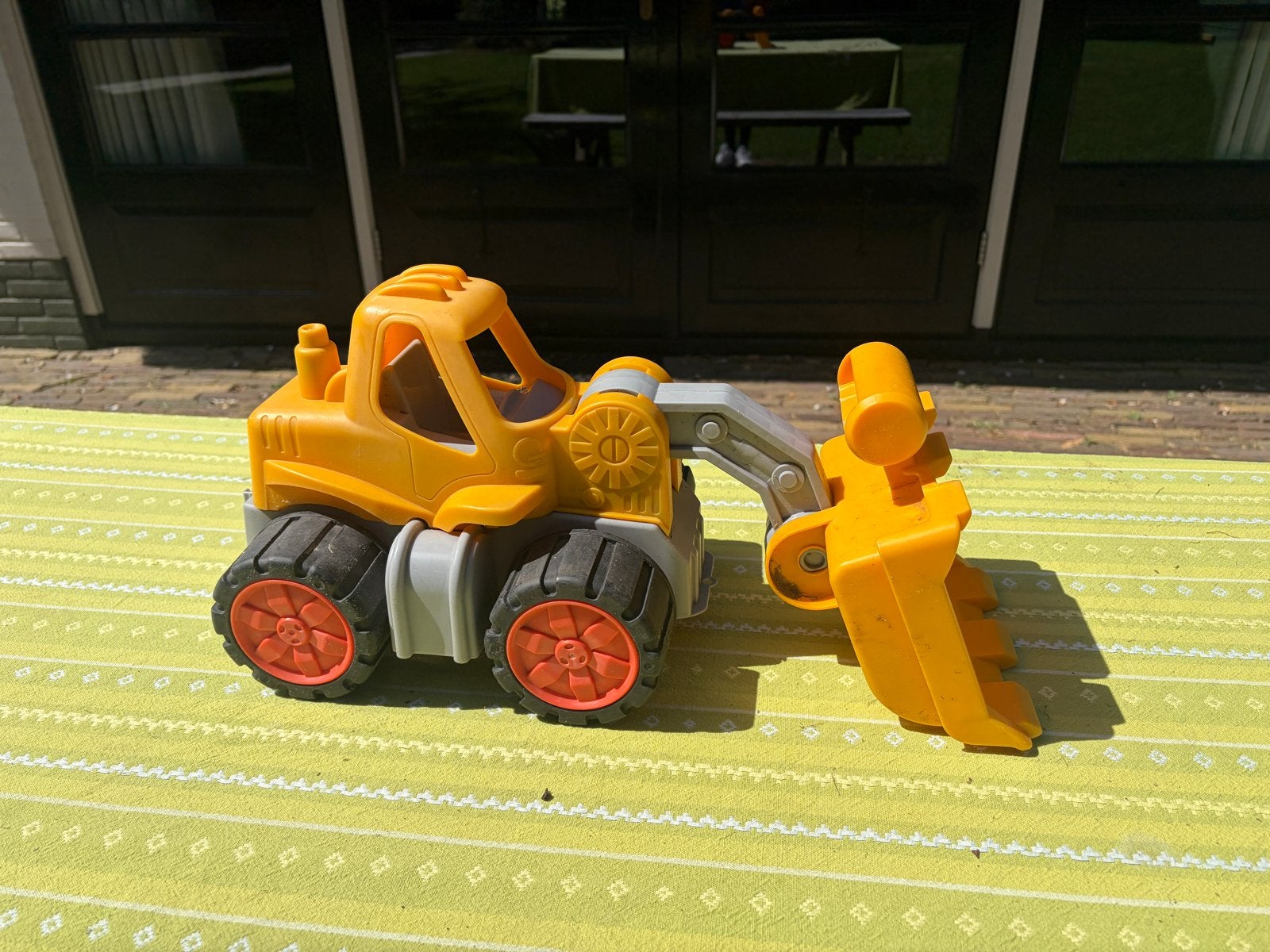 Gele speelgoed graafmachine voor kinderen, Ophalen, Gebruikt
