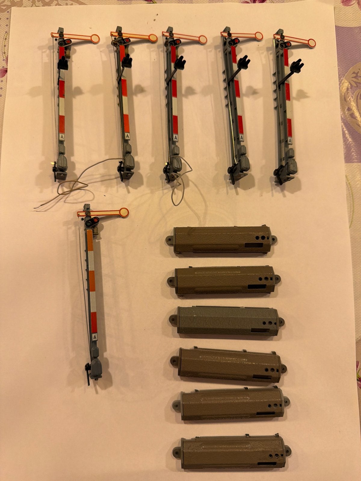 Fleischmann H0 Armseinen (6 stuks) met losse spoelaandrijvin, Gebruikt, Overige typen, Ophalen of Verzenden, Analoog