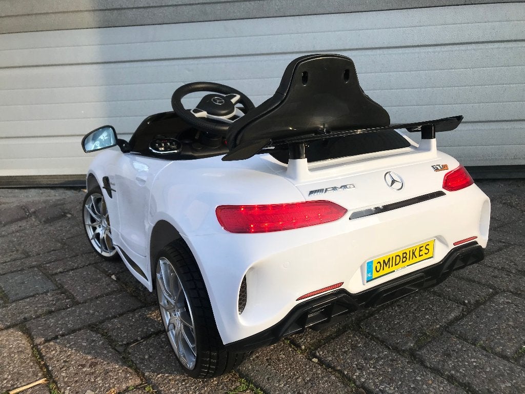 Mercedes-Benz GT-R AMG wit 12V Afstandsbediening, MP3, AUX!, Kinderen en Baby's, Speelgoed | Buiten | Voertuigen en Loopfietsen