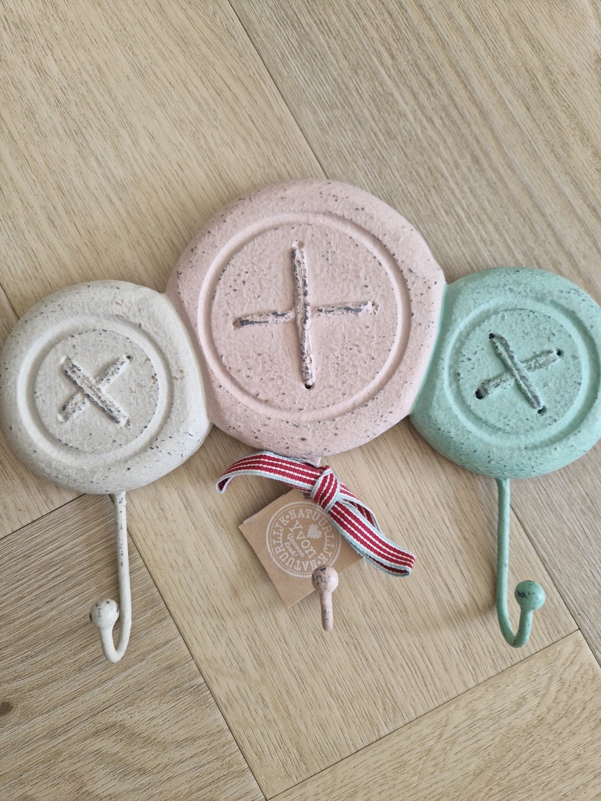 Nieuw Kinderkapstokje Pastel Kleuren - 3 Haakjes 26 cm, Ophalen, Nieuw