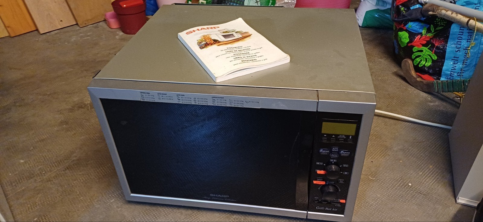 Sharp Combimagnetron R-863 Grill-Hete Lucht, Witgoed en Apparatuur, Magnetrons, Ophalen, Hete lucht, Draaiplateau