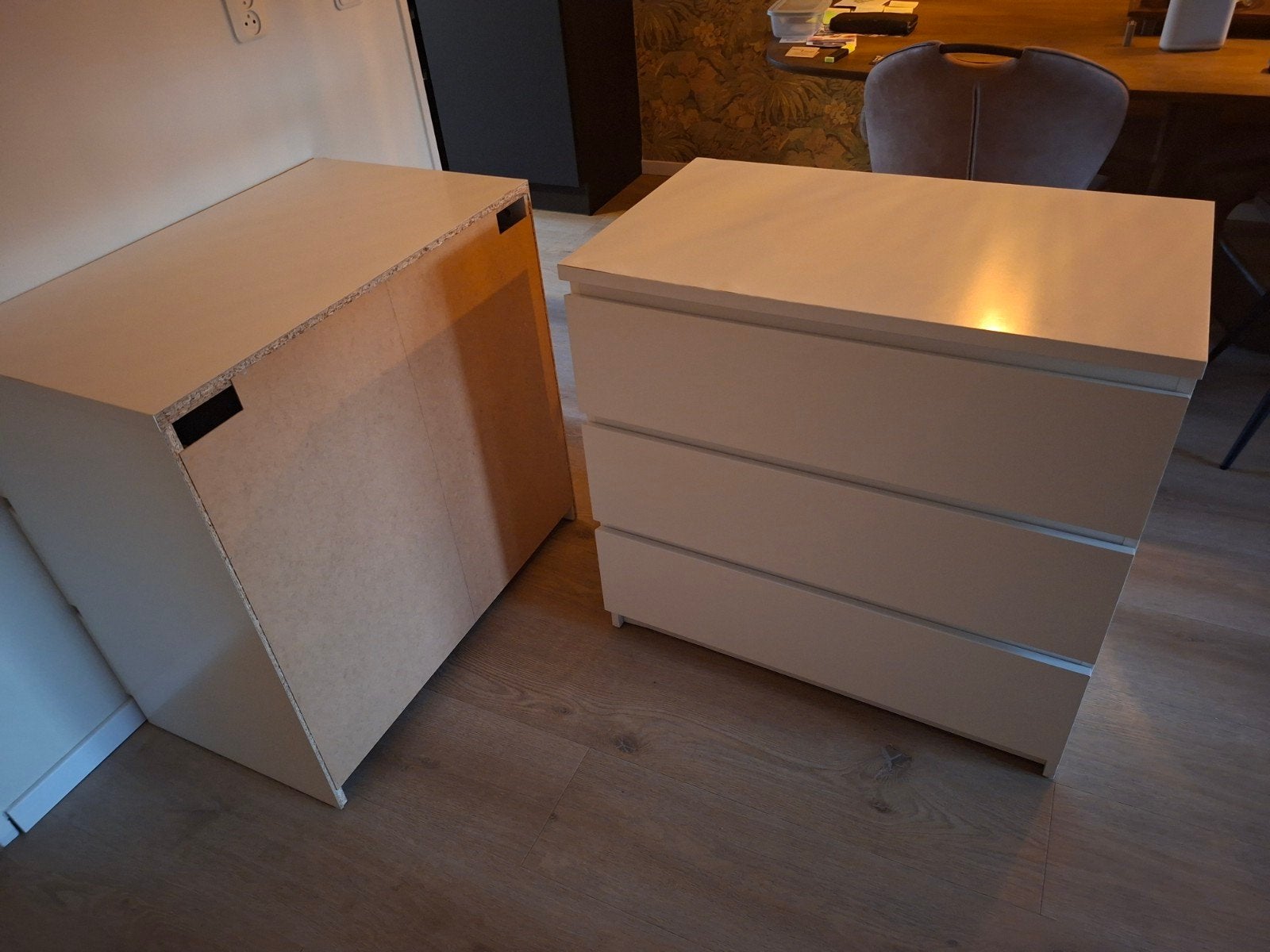Ikea malm kasten 2 x 3 lades..., Ophalen, Gebruikt, 50 tot 100 cm, 3 of 4 laden
