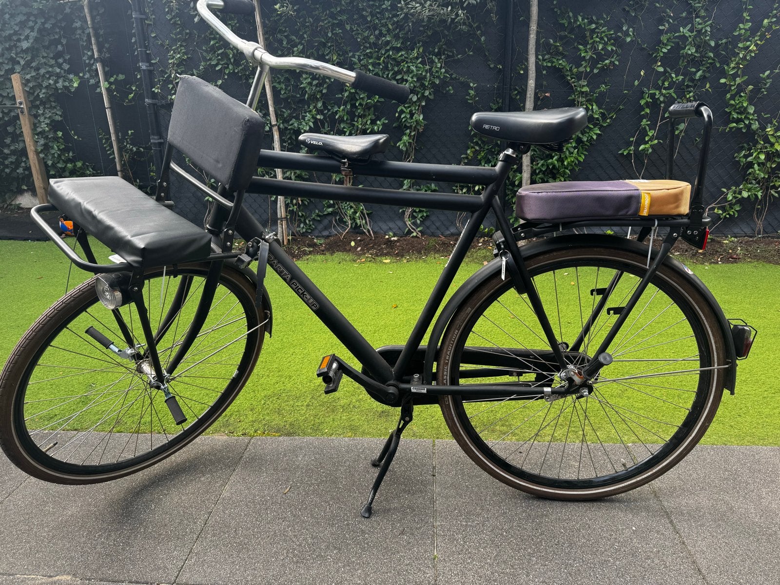 Sparta Pick-Up Transportfiets - Zwart, met kinderzitjes, Ophalen of Verzenden, Gebruikt, Sparta