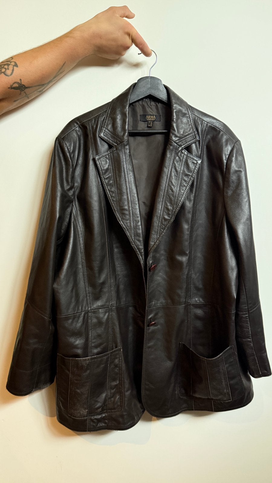 Echt leren jas - Arma, Ophalen of Verzenden, Zo goed als nieuw, Maat 46/48 (XL) of groter, Zwart
