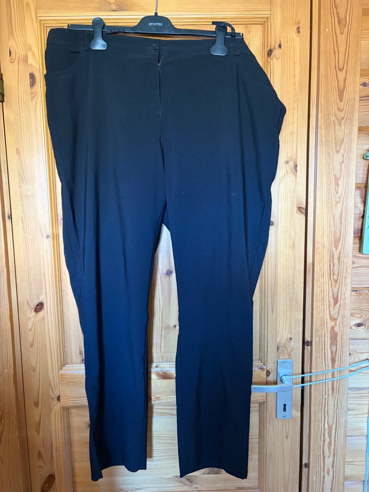 Broek lang zwart Mia Linea 50, Kleding | Dames, Grote Maten, Ophalen of Verzenden, Zo goed als nieuw, Zwart, Broek of Spijkerbroek
