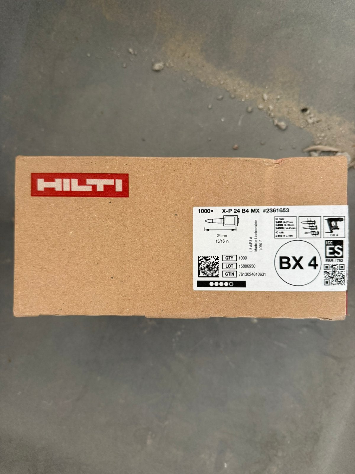 Hilti Xp 20 B4 MX BX-4 nagels nails schietnagels, Ophalen of Verzenden, Nieuw, Minder dan 50 mm, Spijkers