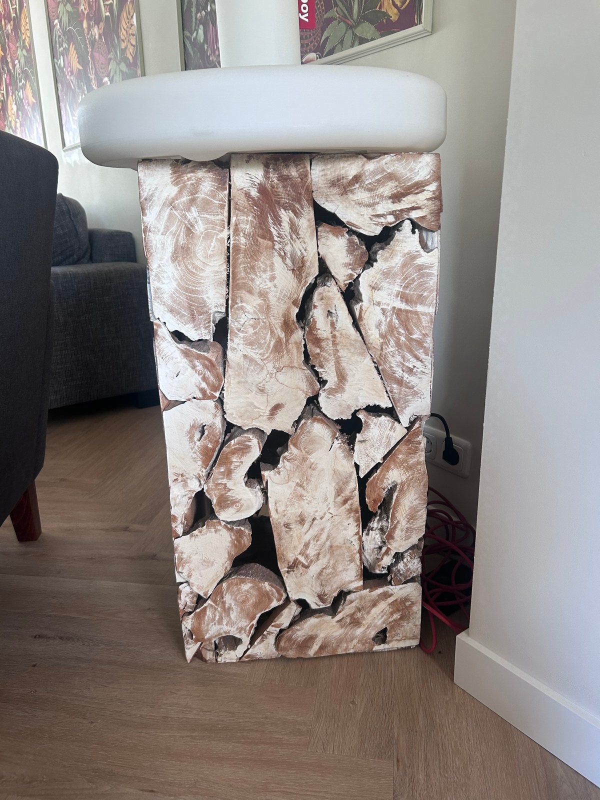 Houten decoratie blok - 90x40x40cm, Ophalen, Hout, Gebruikt, Landelijk