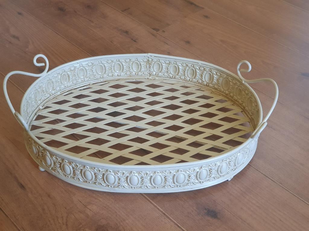 Prachtig Groot brocante dienblad, Ophalen of Verzenden