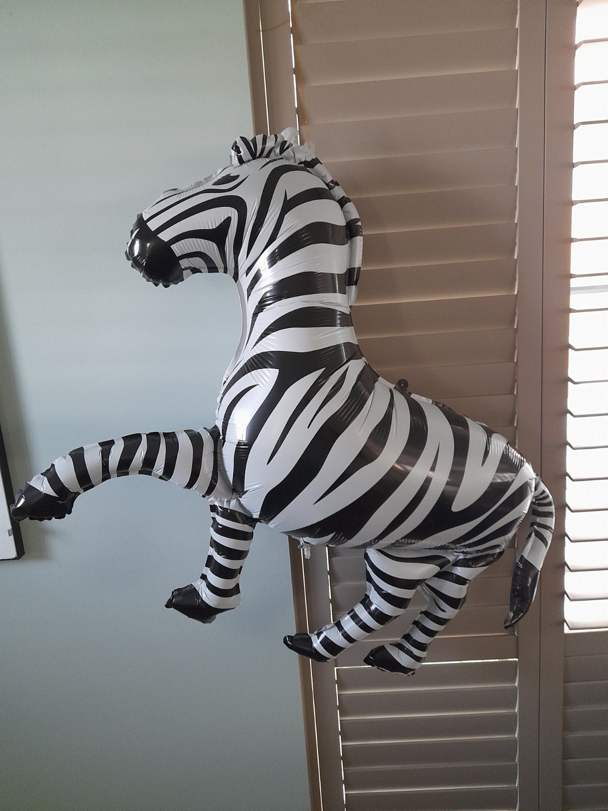 bijna gratis Groot Folieballon Zebra paard verjaardagstip, Ophalen, Zo goed als nieuw, Versiering, Verjaardag