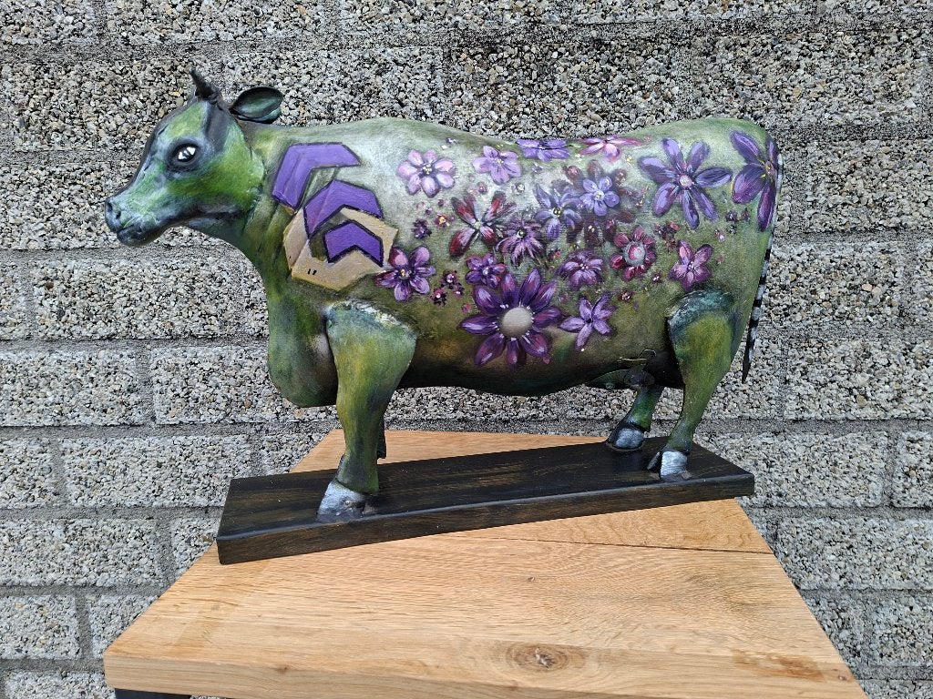 mega grote metalen vintage spaarpot vorm van een koe, Ophalen of Verzenden, Zo goed als nieuw, Steen, Aardewerk of Keramiek