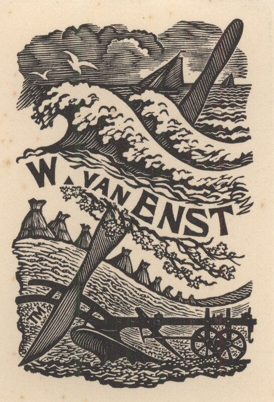 1693 Ex Libris Nederland : Thijs Mauve, 1952, Verzenden, Ex libris