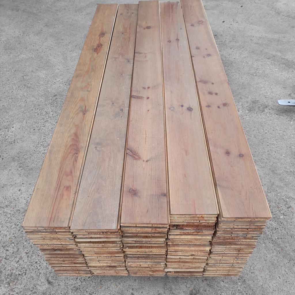 Massief grenen vloer 59 m2 vloerdelen 19,5 cm breed, Doe-het-zelf en Verbouw, Ophalen, Gebruikt, Vloerdelen of -planken, 10 m² of meer