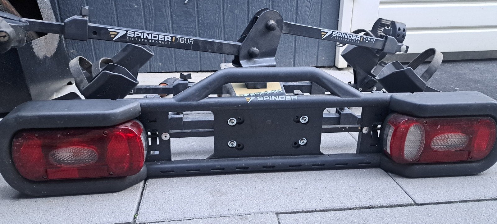 Spinder Tour Trekhaakdrager voor 2 fietsen, Ophalen of Verzenden, Zo goed als nieuw, 2 fietsen, Trekhaakdrager