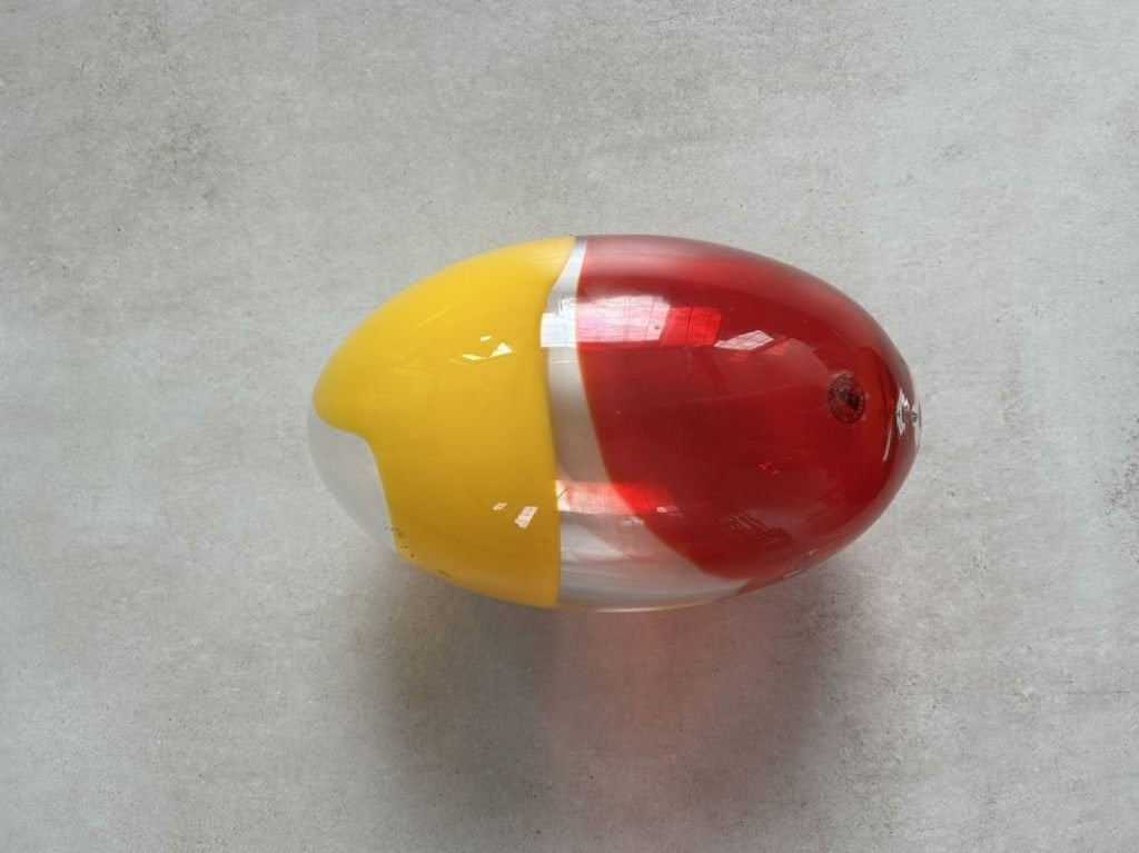 Design Björn Ronnquist - Glazen ei, Antiek en Kunst, Kunst | Designobjecten, Object, Glas, Meerkleurig, Gemerkt, Handgemaakt, Ophalen of Verzenden