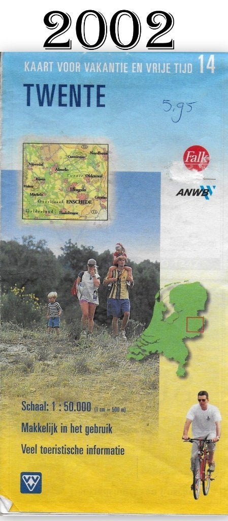 pl12 - ANWB/ Falk Plattegrond 14: Twente ( 2002 ), Gelezen, 2000 tot heden, Ophalen of Verzenden, Landkaart