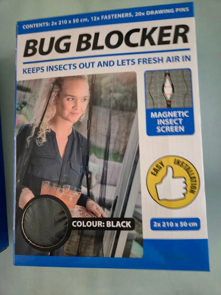 Bug blocker
Vliegengordijn met magneetsluiting, Doe-het-zelf en Verbouw, Deuren en Horren, Kunststof, 80 tot 100 cm, Binnendeur
