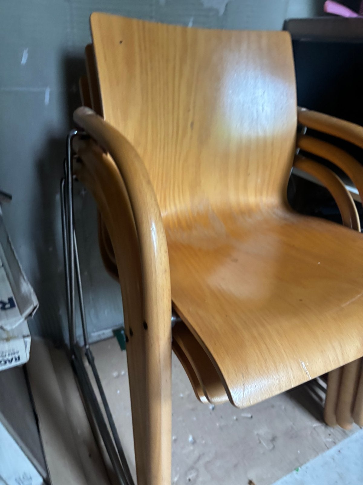 Vintage Houten Thonet Stoelen Model S320, Huis en Inrichting, Minder dan 50 cm, Gebruikt, Minder dan 75 cm, Ophalen of Verzenden