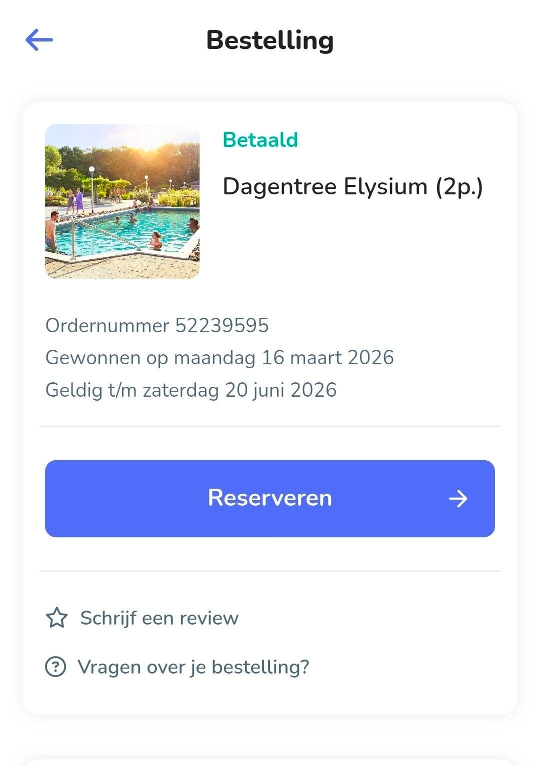 Elysium Dagentree vouchers 2 personen, Verzenden, Nieuw, Complete sauna